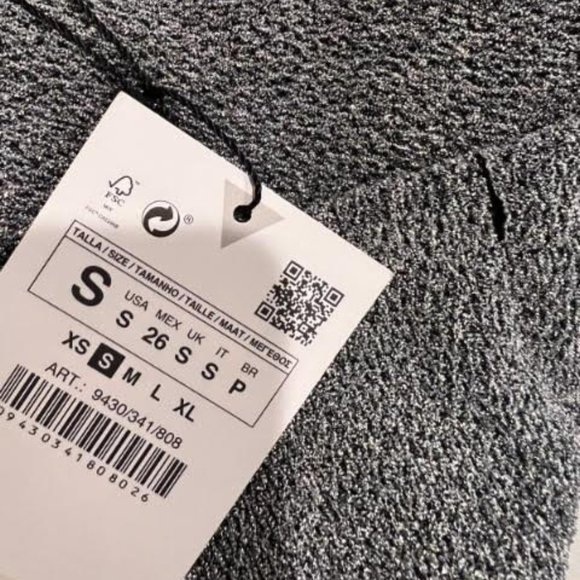 BLOGGER'S FAVE! Zara 2 PC Set Silver Metallic Mini Skirt And Bodysuit NWT - Picture 17 of 17